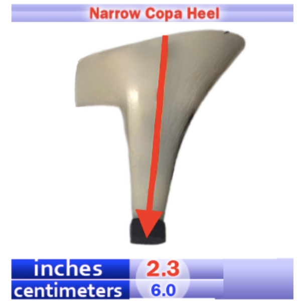 Copa estrecha 2.3 pulgadas/ 6.0 cm