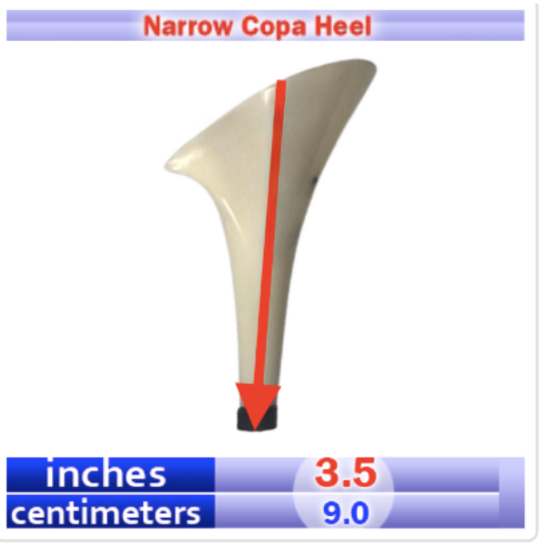 Copa estrecha 3.5 pulgadas/ 9.0 cms